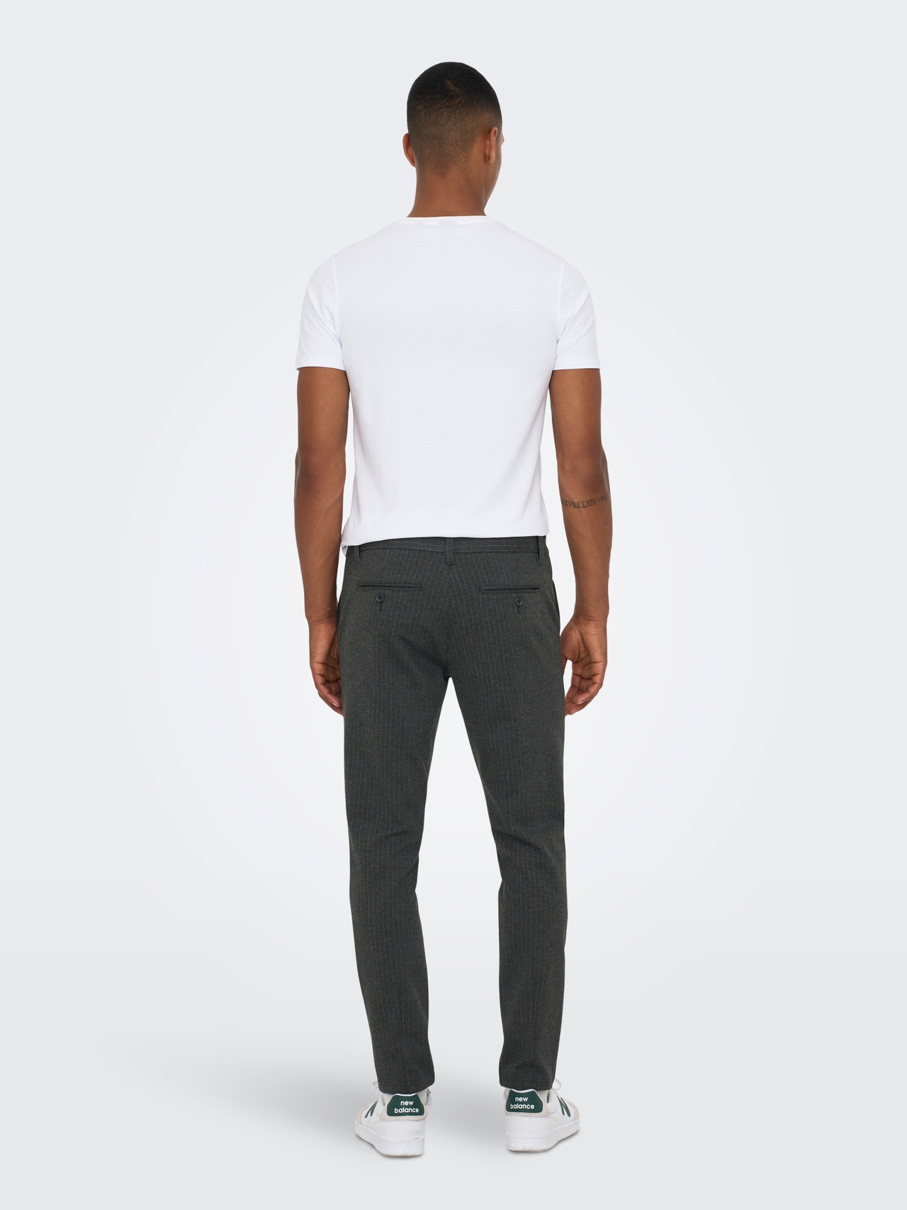 ONLY & SONS Pantalons Tapered Fit -Dark Grey Melange - 22013727