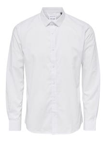 ONLY & SONS Camisas Corte slim Cuello de camisa -White - 22015472