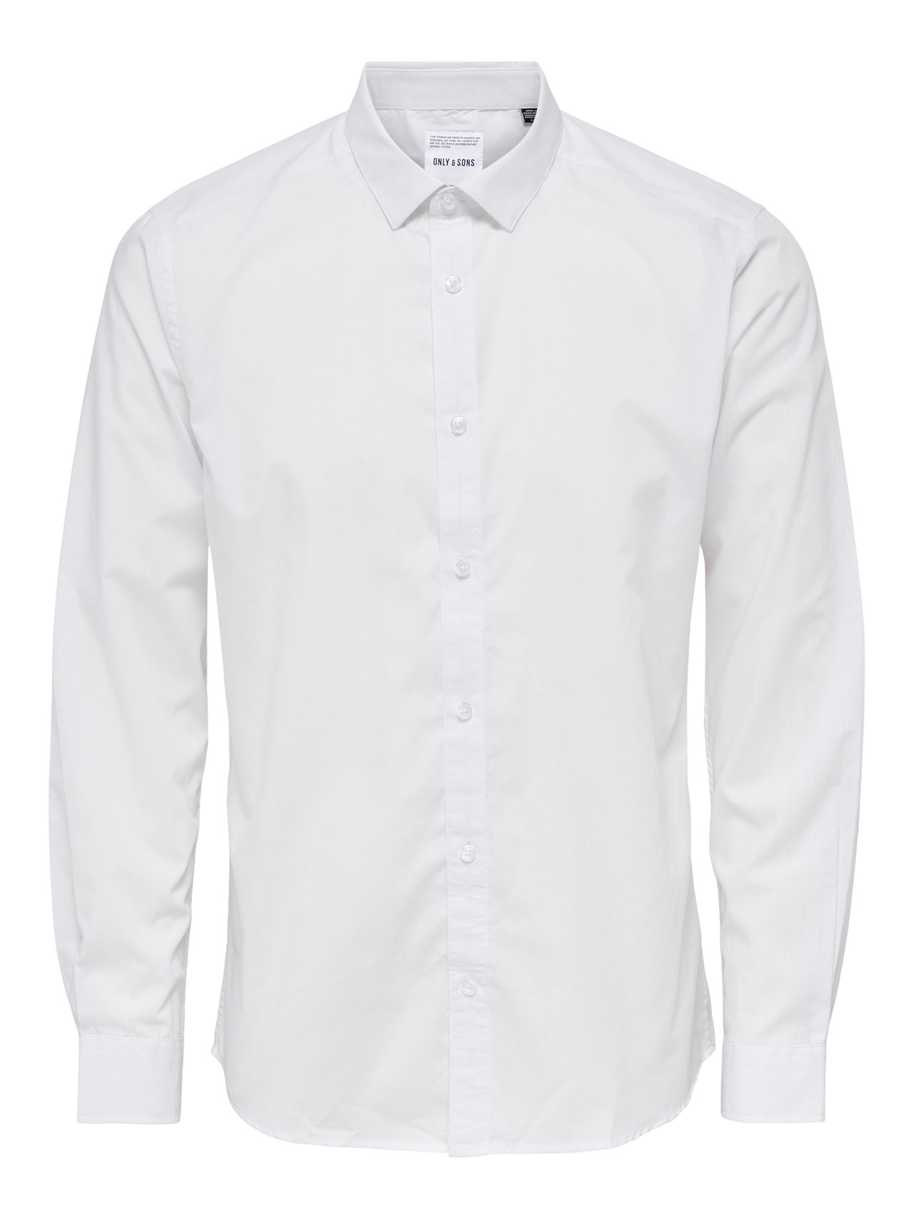 ONLY & SONS Camisas Corte slim Cuello de camisa -White - 22015472