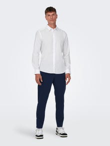 ONLY & SONS Camisas Corte slim Cuello de camisa -White - 22015472