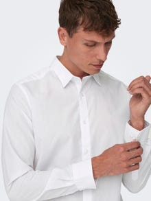 ONLY & SONS Camisas Corte slim Cuello de camisa -White - 22015472