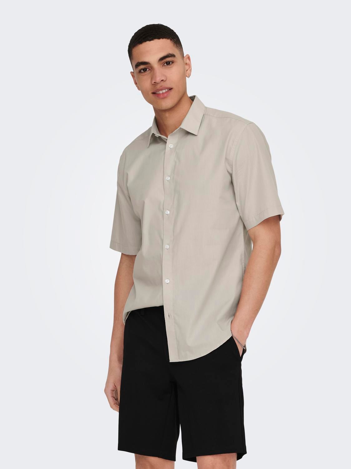 Mens slim fit 2024 short sleeve shirts