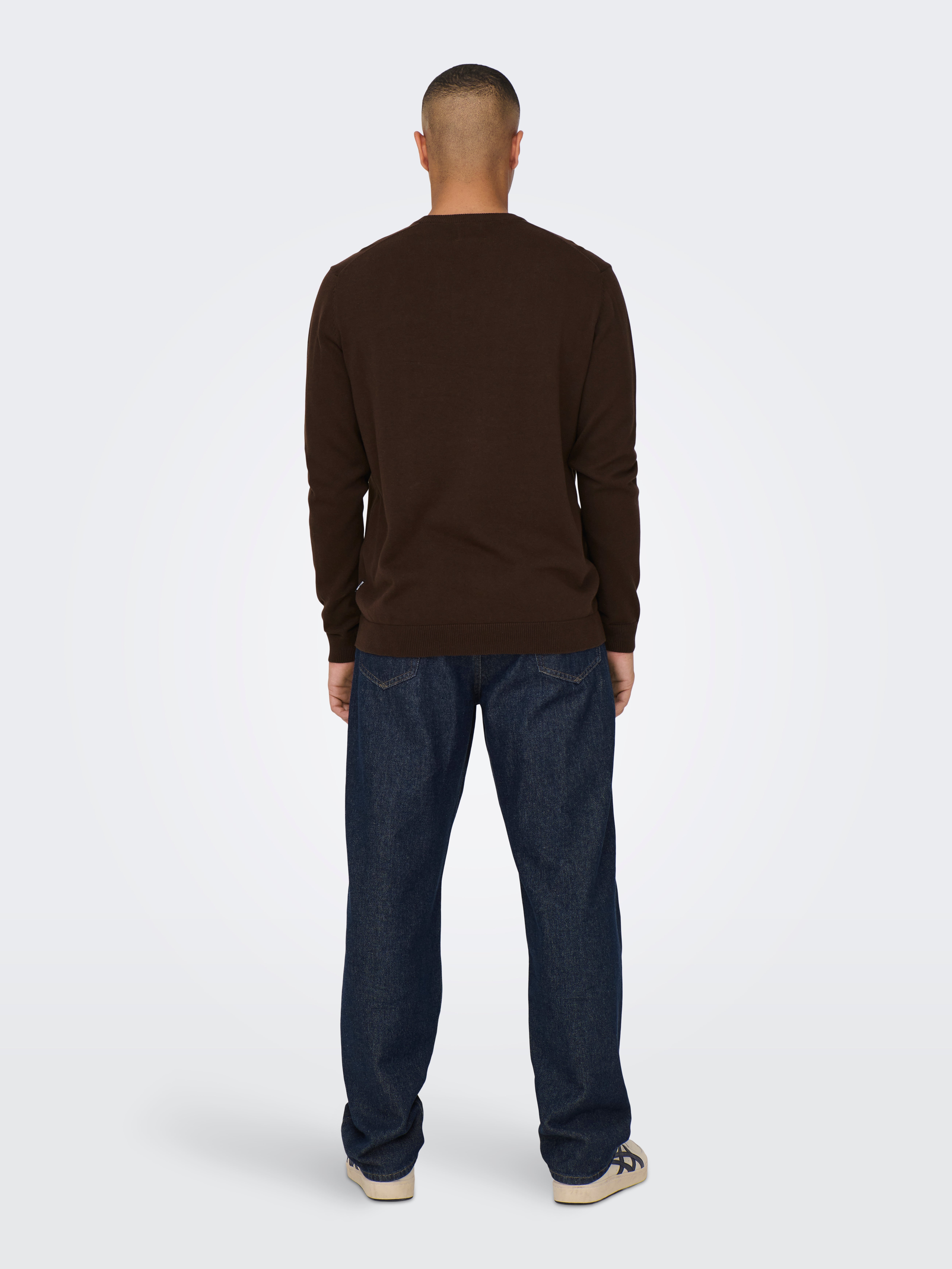 Crew neck Pullover | Dark Brown | ONLY u0026 SONS®