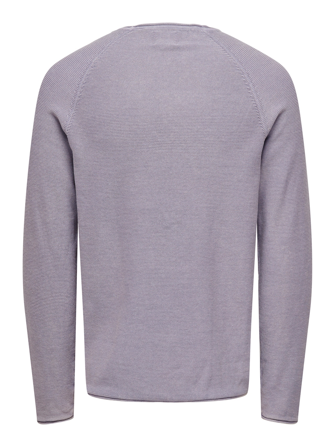 ONLY & SONS Solid color knitted pullover -Purple Ash - 22016131