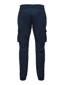 ONLY & SONS Alt kitsenev lõige Venivad äärised Püksid -Dress Blues - 22016687