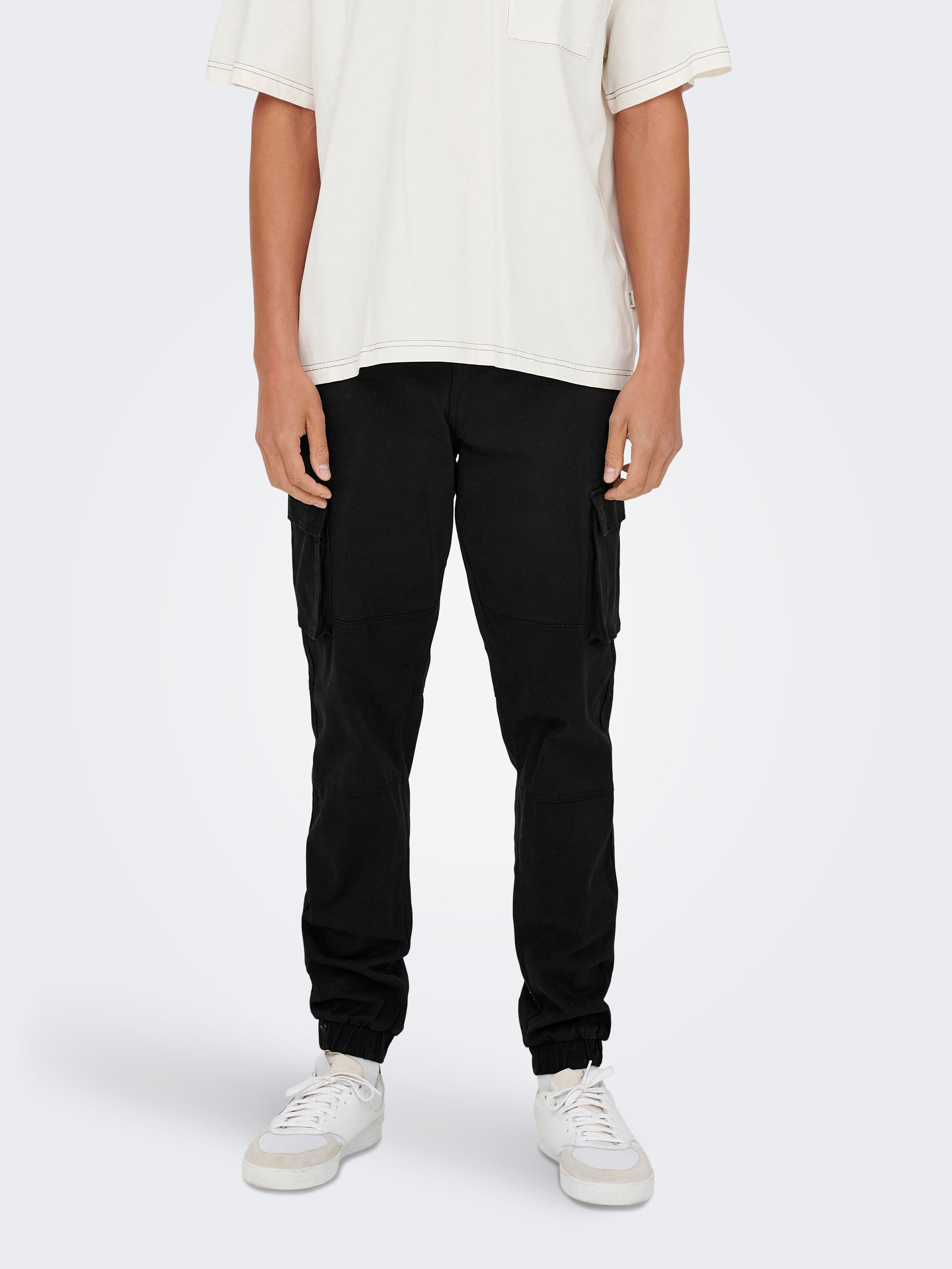 ONLY & SONS Pantaloni Cargo Uomo Verde Lichen 28W X 30L - Moda Funzionale Danese - 5