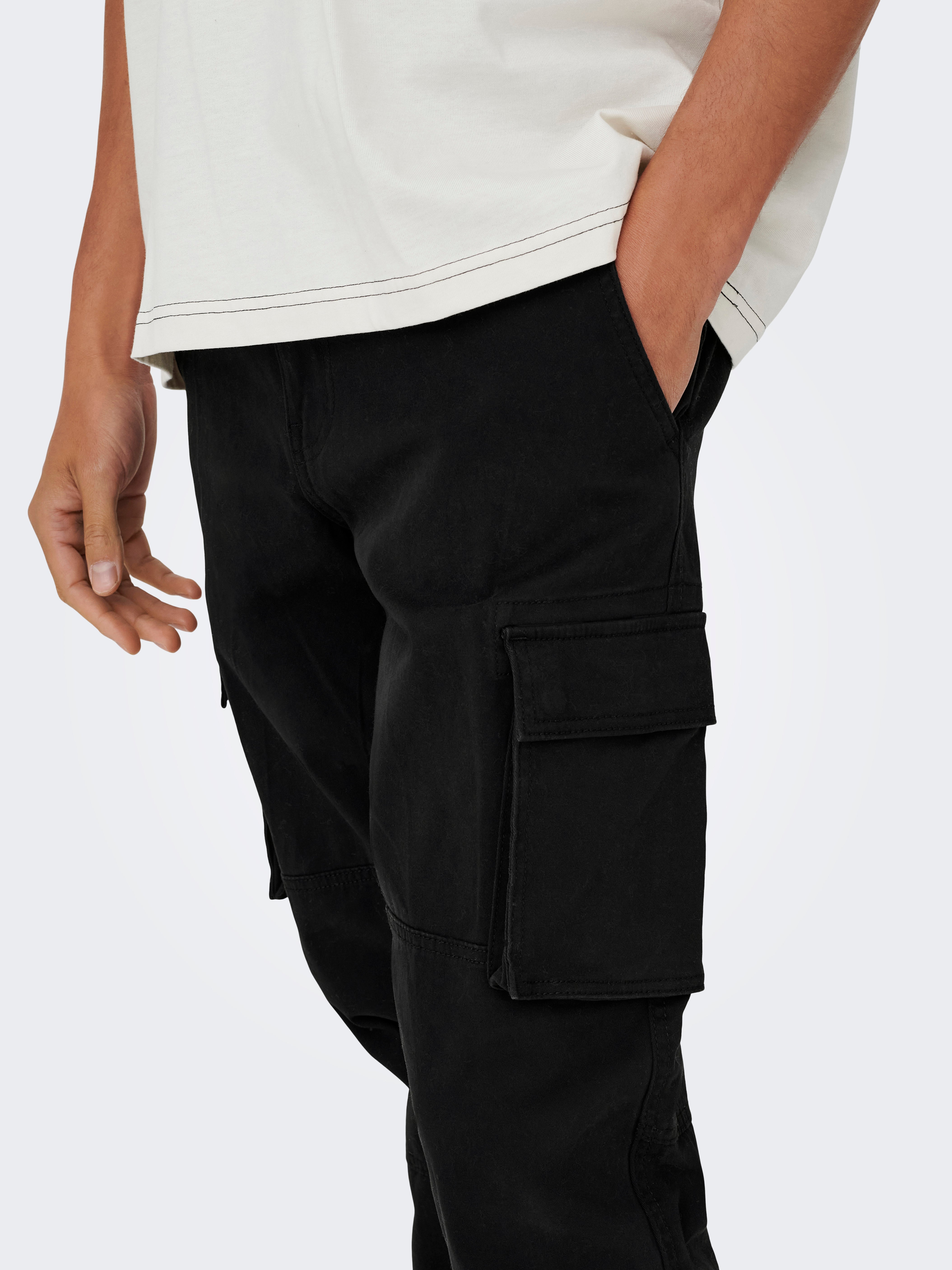 ONSCAM Tapered Fit Pantalon cargo Noir ONLY SONS®