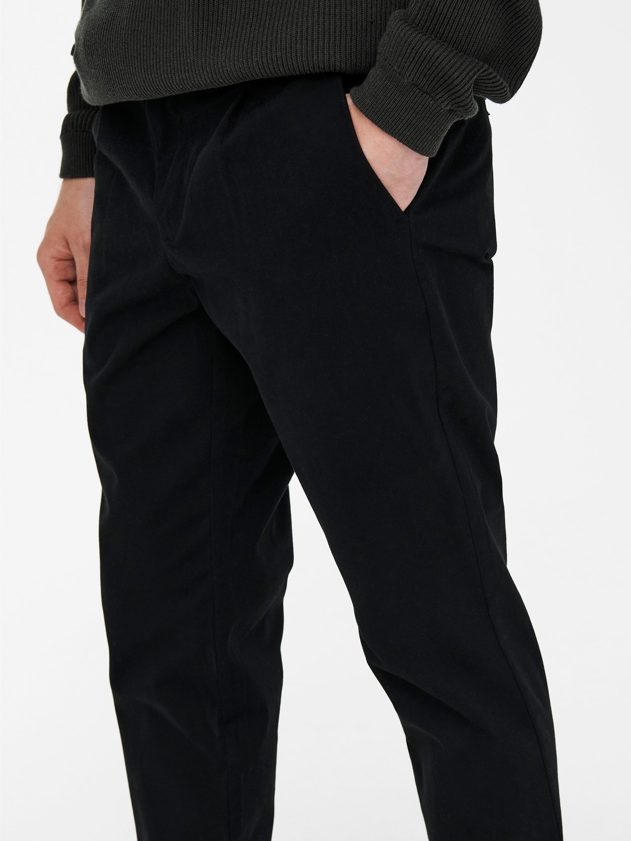 ONLY & SONS Tapered fit trousers -Black - 22016775