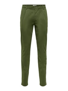 ONLY & SONS Tapered fit trousers -Olive Night - 22016775