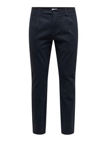 ONLY & SONS Tapered fit trousers -Dark Navy - 22016775