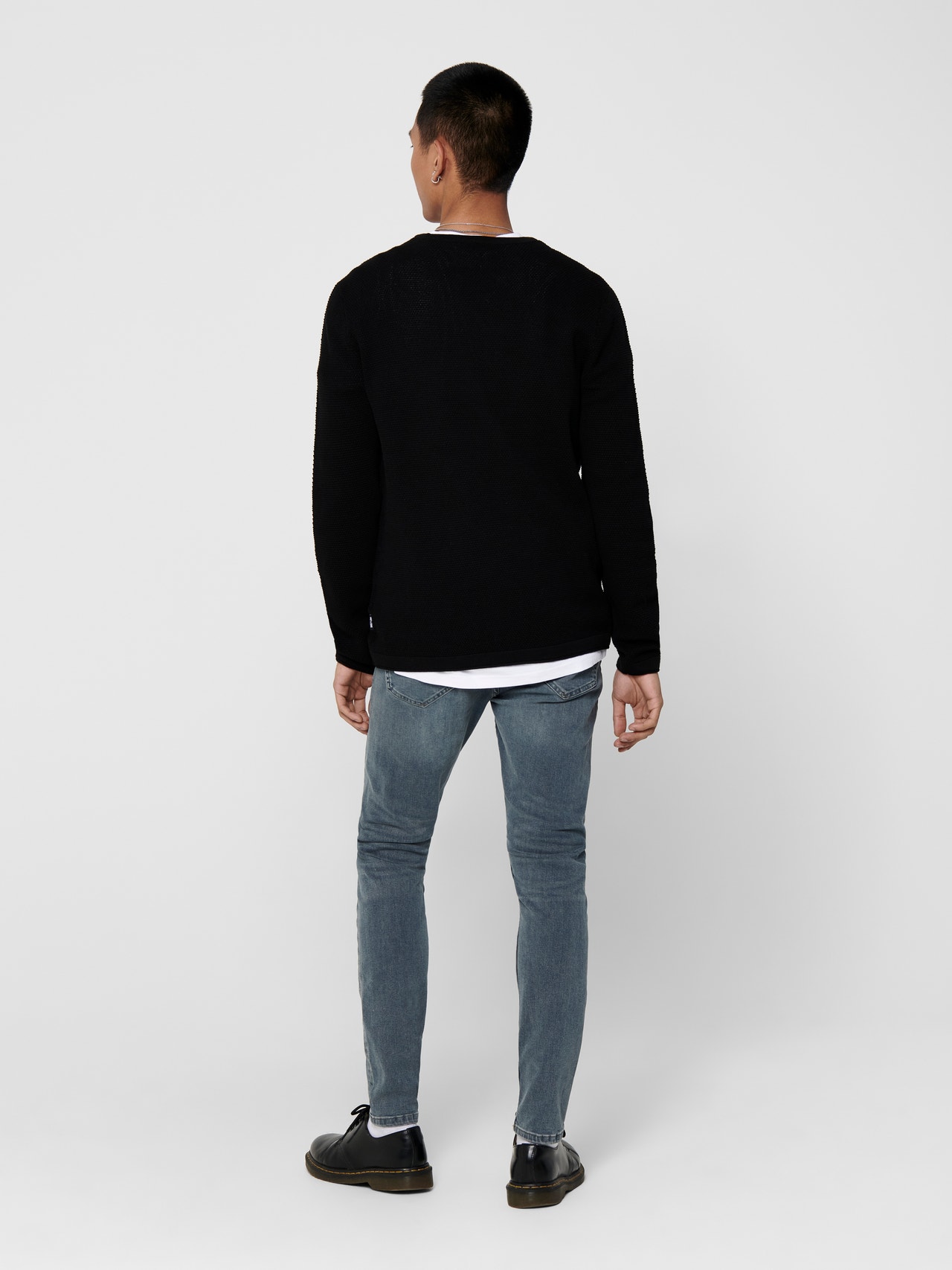 ONLY & SONS O-neck knit sweat -Black - 22016980
