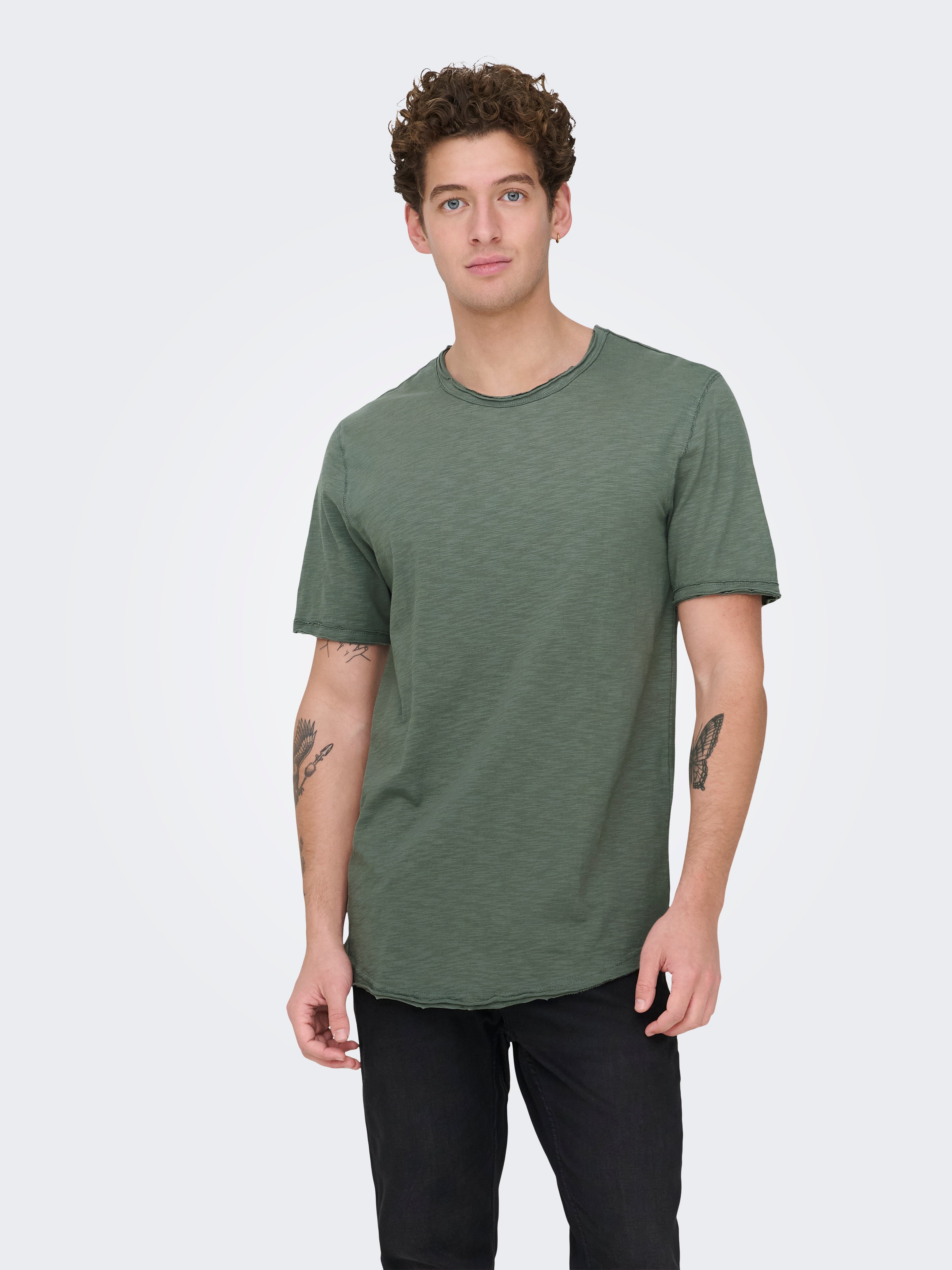 Kinder T-shirt korte mouw ronde hals effen kleur top casual uitgaan voor 1 tot 7 jaar kinderen shirts met lange mouwen (hemelsblauw, 3-4 jaar