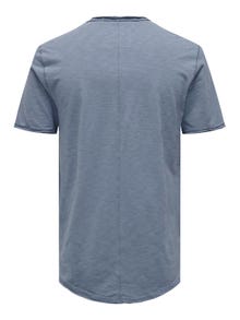 ONLY & SONS Long line fit O-hals T-shirts -Flint Stone - 22017822