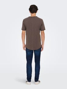 ONLY & SONS Basic o-hals t-shirt -Peppercorn - 22017822