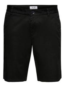 ONLY & SONS Chino shorts med normal pasform -Black - 22018237