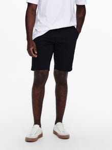 ONLY & SONS Chino shorts med normal pasform -Black - 22018237