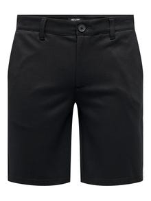ONLY & SONS Tavapärane lõige Keskmine vöökoht Lühikesed püksid -Black - 22018667