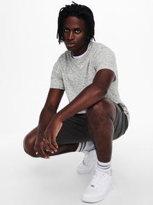 ONLY & SONS ONSMARK Cintura média Regular Fit Calções -Dark Grey Melange - 22018667