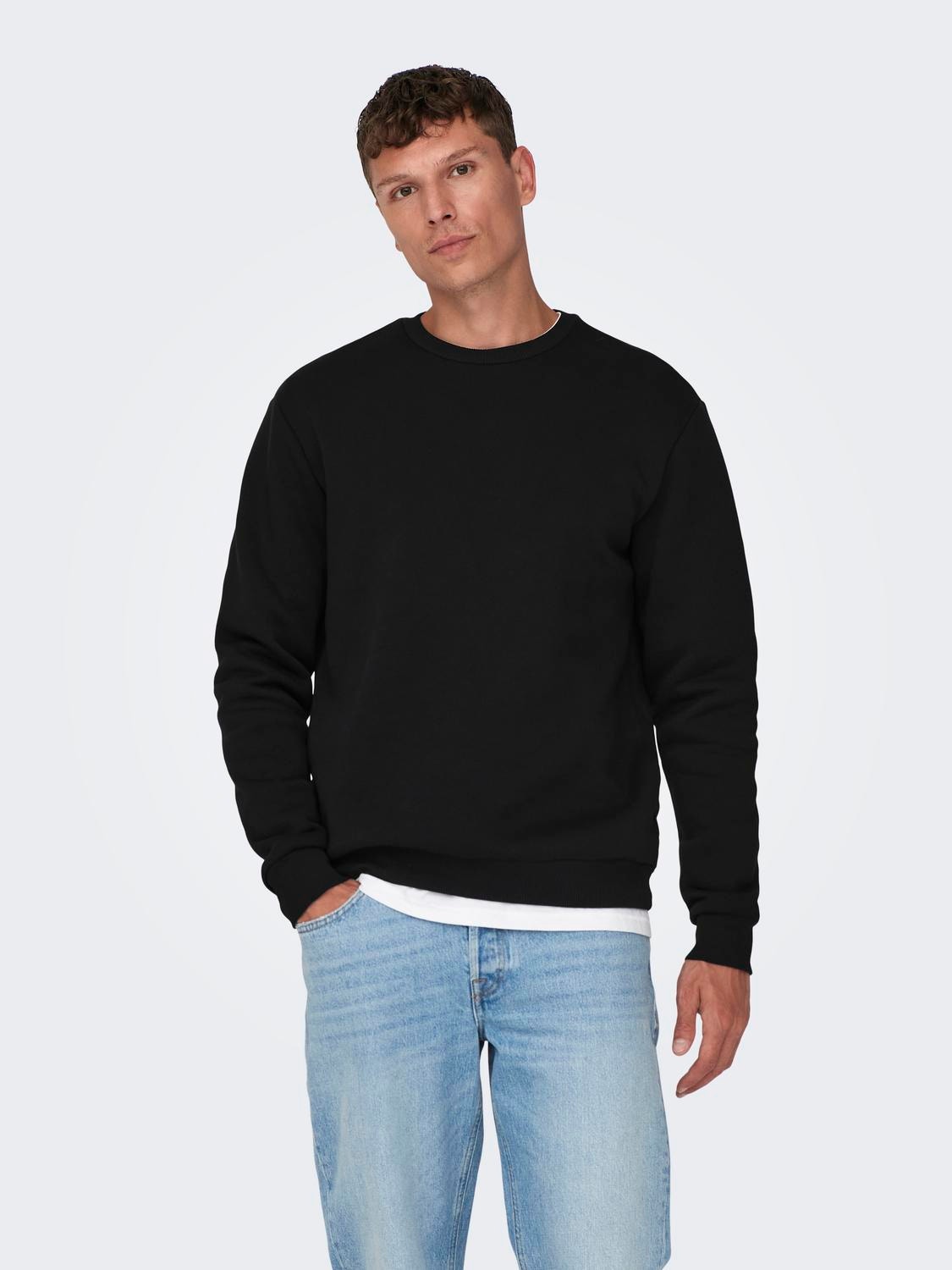 ONLY & SONS Sweat-shirt Regular Fit Col rond -Black - 22018683