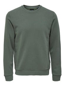 ONLY & SONS Sweat-shirt Regular Fit Col rond -Castor Gray - 22018683