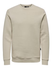 ONLY & SONS Sweat-shirt Regular Fit Col rond -Silver Lining - 22018683