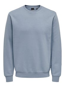 ONLY & SONS Sweat-shirt Regular Fit Col rond -Flint Stone - 22018683