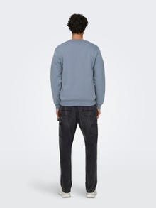 ONLY & SONS Sweat-shirt Regular Fit Col rond -Flint Stone - 22018683