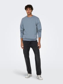 ONLY & SONS Sweat-shirt Regular Fit Col rond -Flint Stone - 22018683