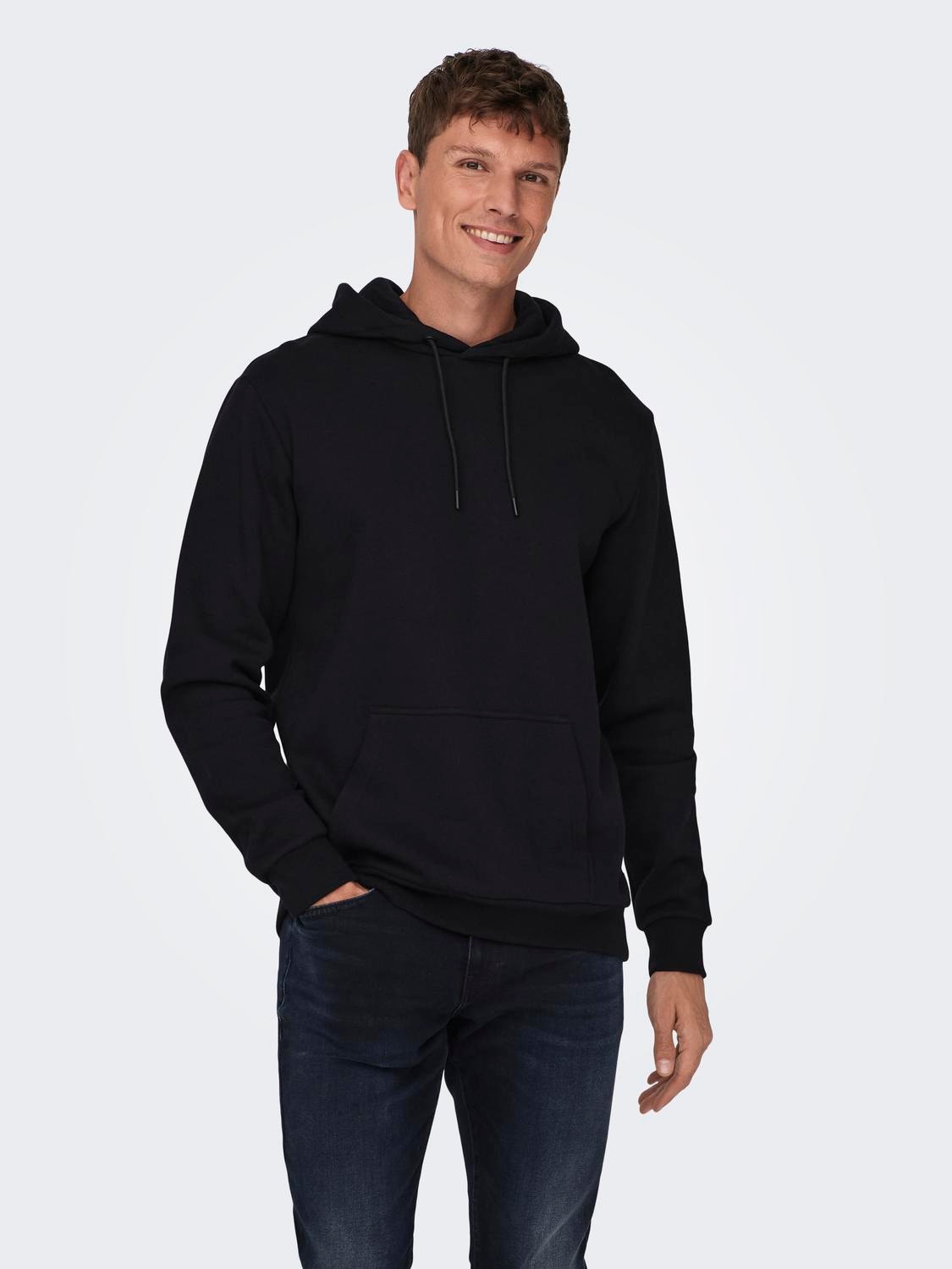 ONLY & SONS Sweat-shirt Regular Fit Sweat à capuche -Black - 22018685