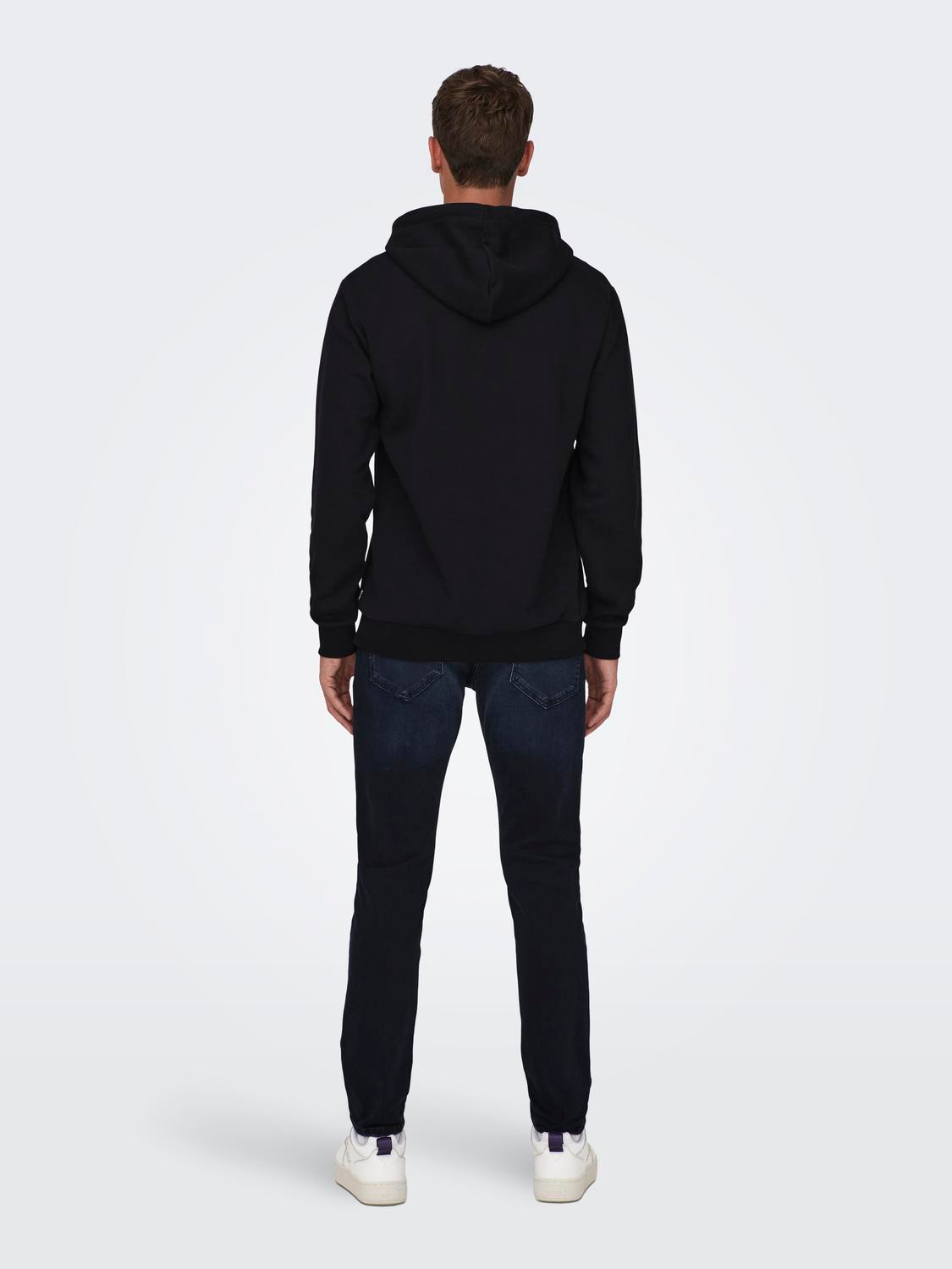 ONLY & SONS Sweat-shirt Regular Fit Sweat à capuche -Black - 22018685