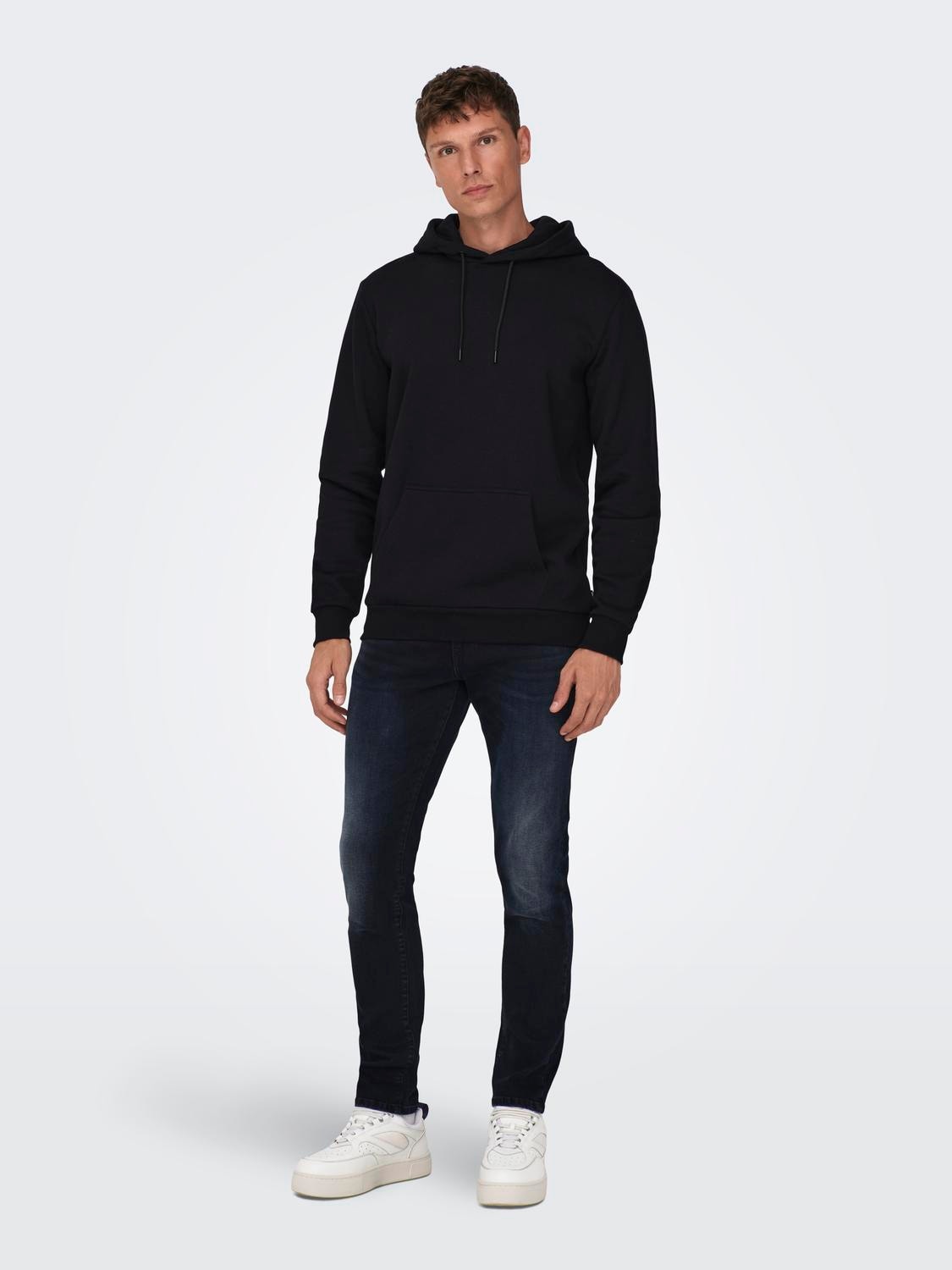 ONLY & SONS Sweat-shirt Regular Fit Sweat à capuche -Black - 22018685