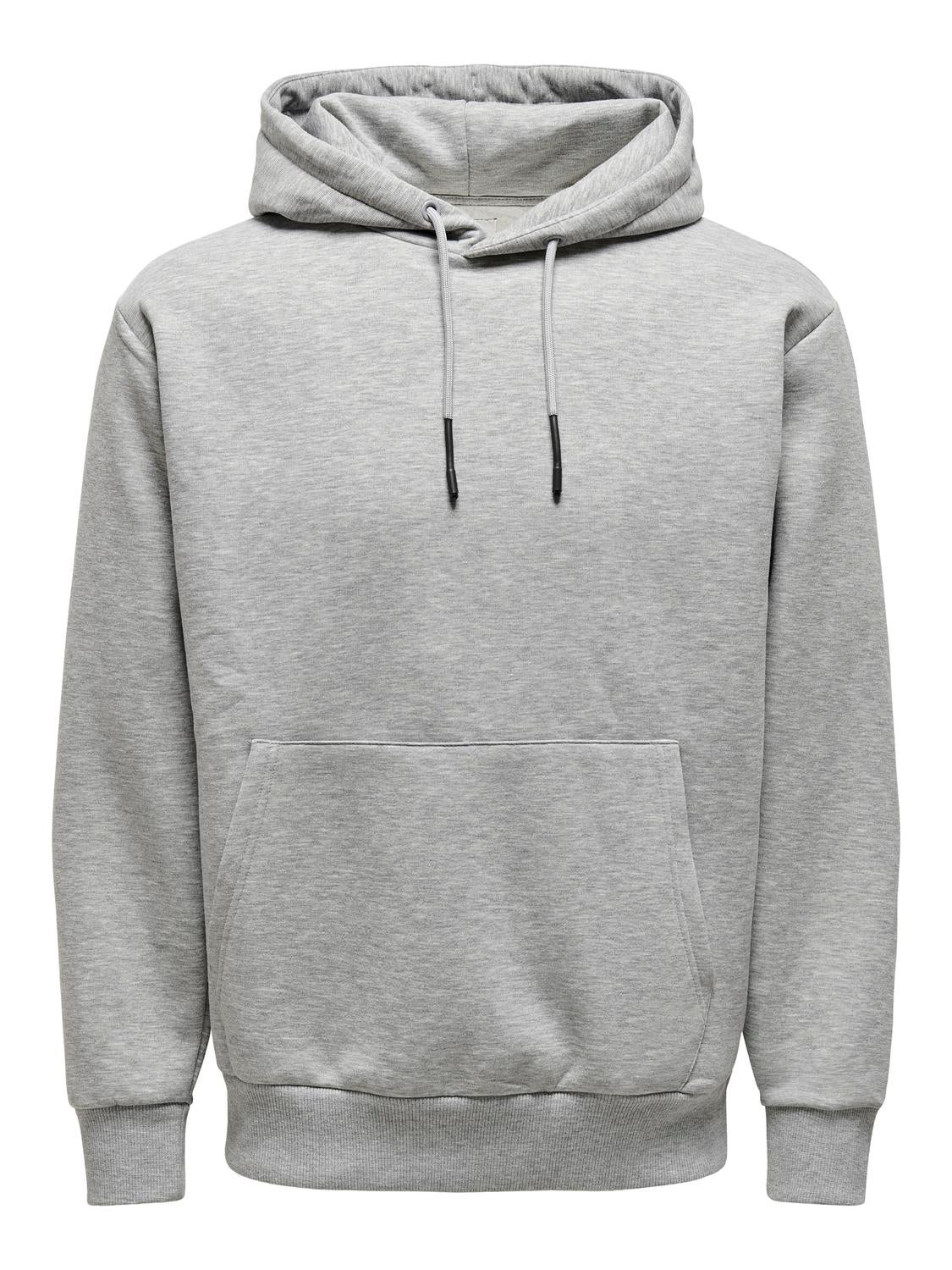 Solid colored hoodie | Light Grey | ONLY & SONS®