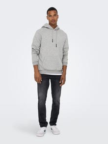 ONLY & SONS Sweat-shirt Regular Fit Sweat à capuche -Light Grey Melange - 22018685