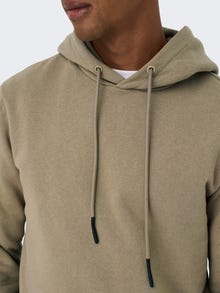 ONLY & SONS Regular fit Hoodie Sweatshirt -Chinchilla - 22018685