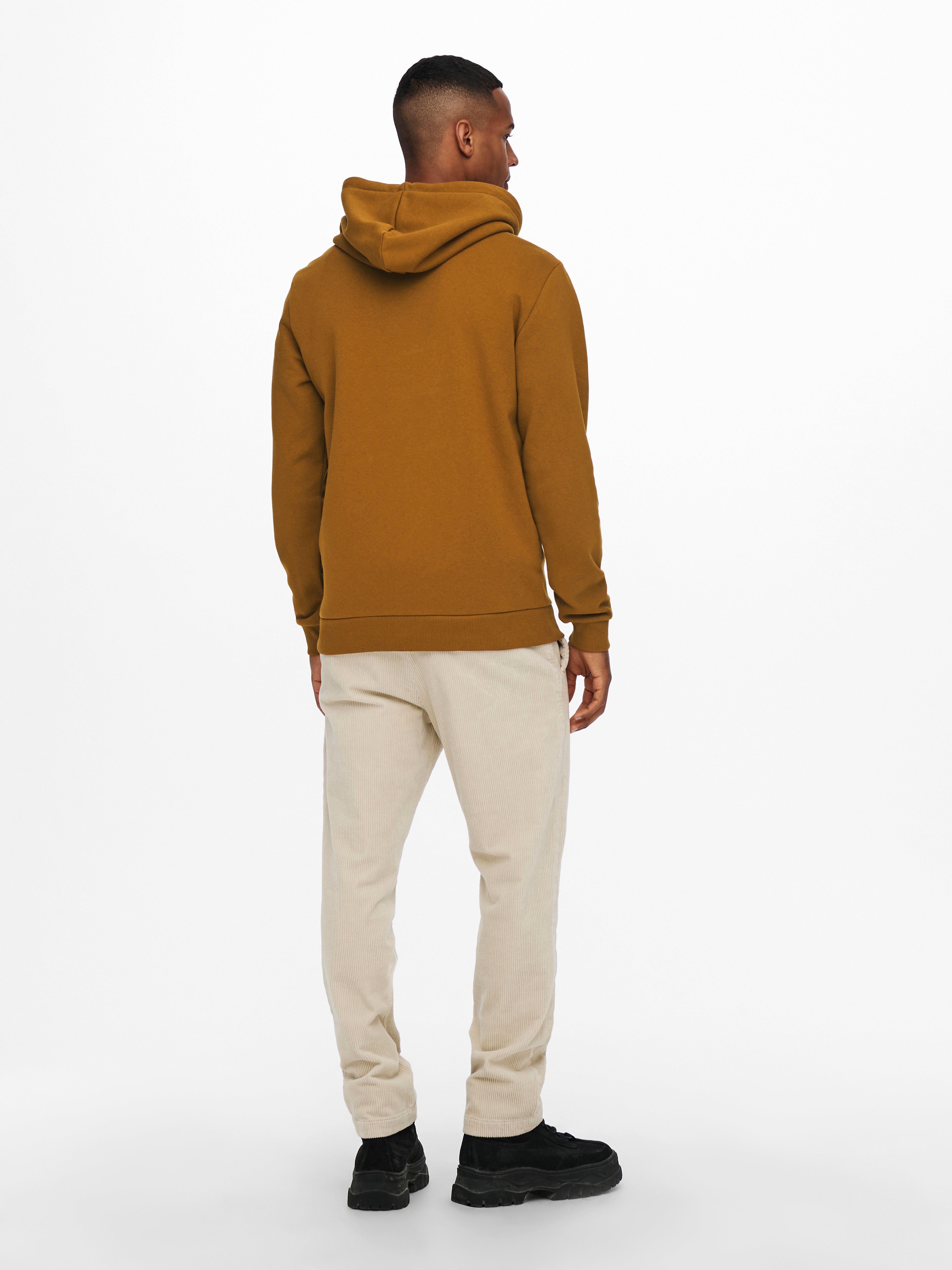 Regular Fit Hoodie Sweatshirt | Dark Brown | ONLY u0026 SONS®