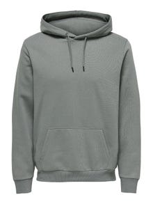 ONLY & SONS Sweat-shirt Regular Fit Sweat à capuche -Castor Gray - 22018685