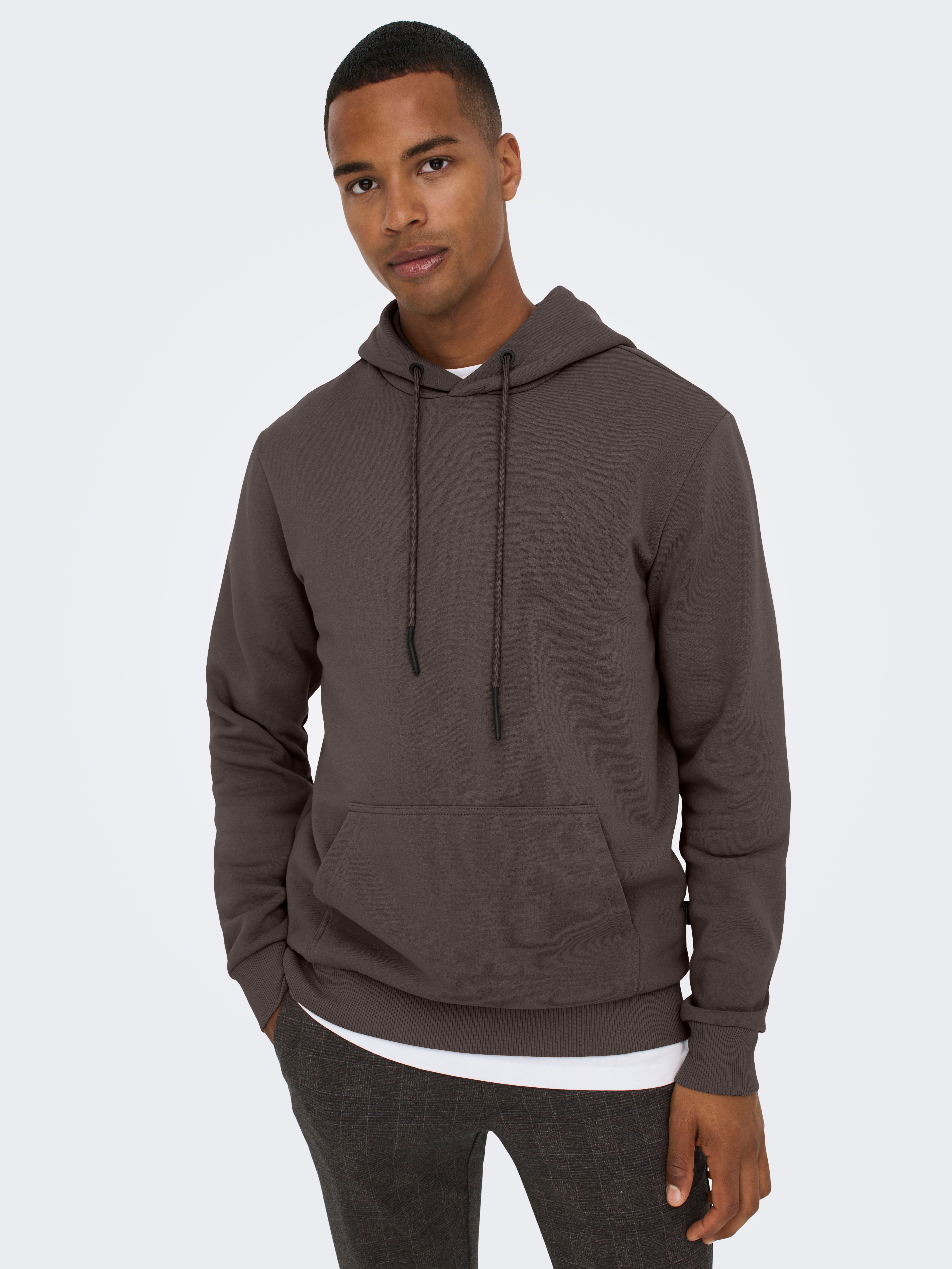 Sweat discount marron foncé