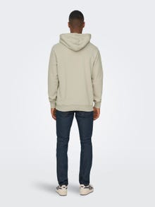 ONLY & SONS Solid colored hoodie -Silver Lining - 22018685