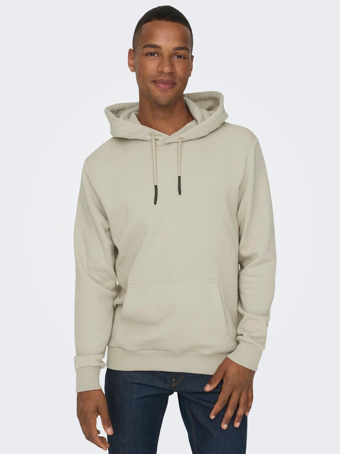 Plain tan sales hoodie