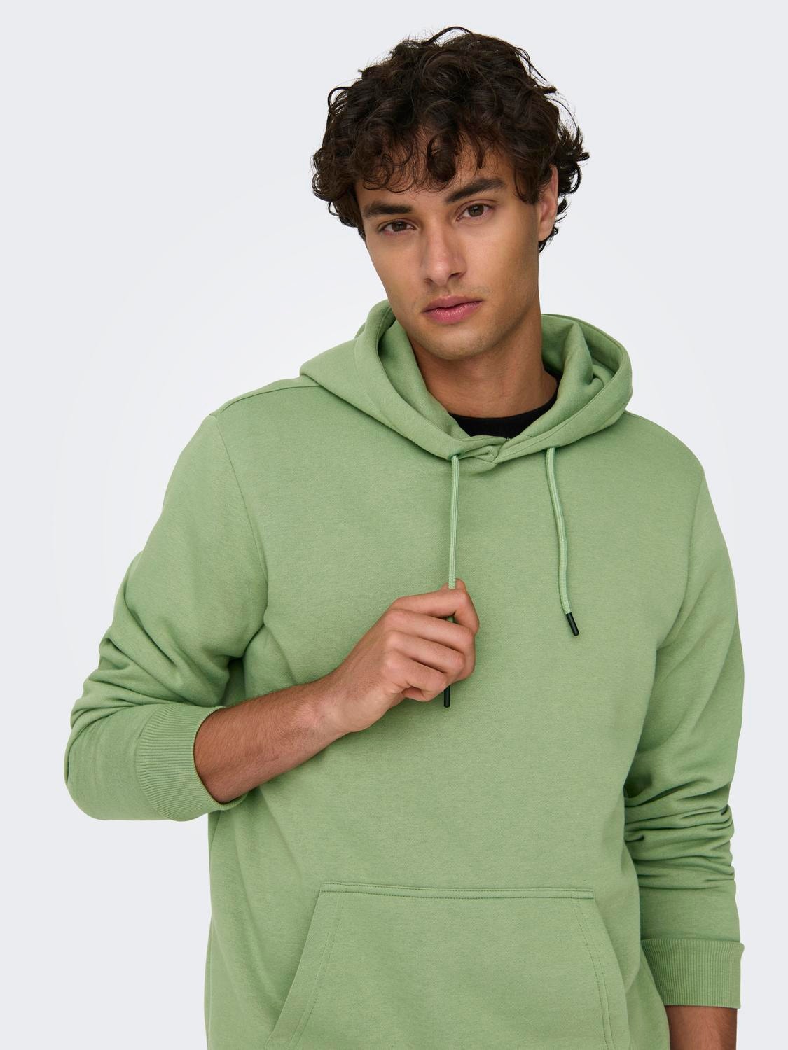 ONLY & SONS Sweat-shirt Regular Fit Sweat à capuche -Hedge Green - 22018685