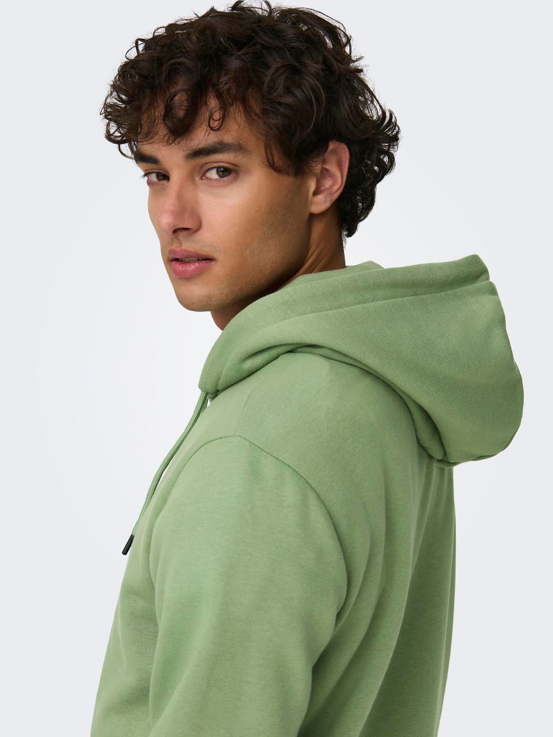 ONLY & SONS Sweat-shirt Regular Fit Sweat à capuche -Hedge Green - 22018685