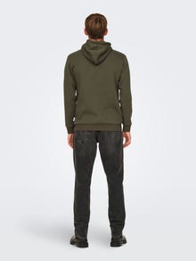 ONLY & SONS Tavapärane lõige Kapuuts Dressipluusid -Major Brown - 22018685