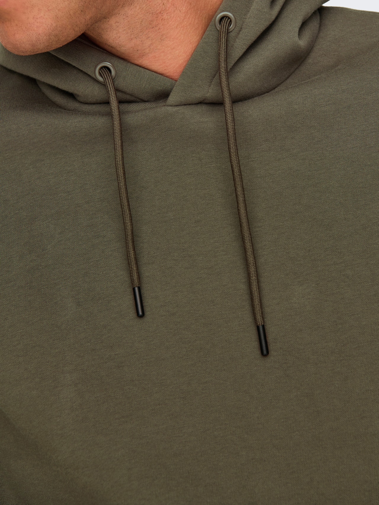 ONLY & SONS Tavapärane lõige Kapuuts Dressipluusid -Major Brown - 22018685