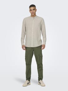 ONLY & SONS Chemises Slim Fit Col mao -Chinchilla - 22019173