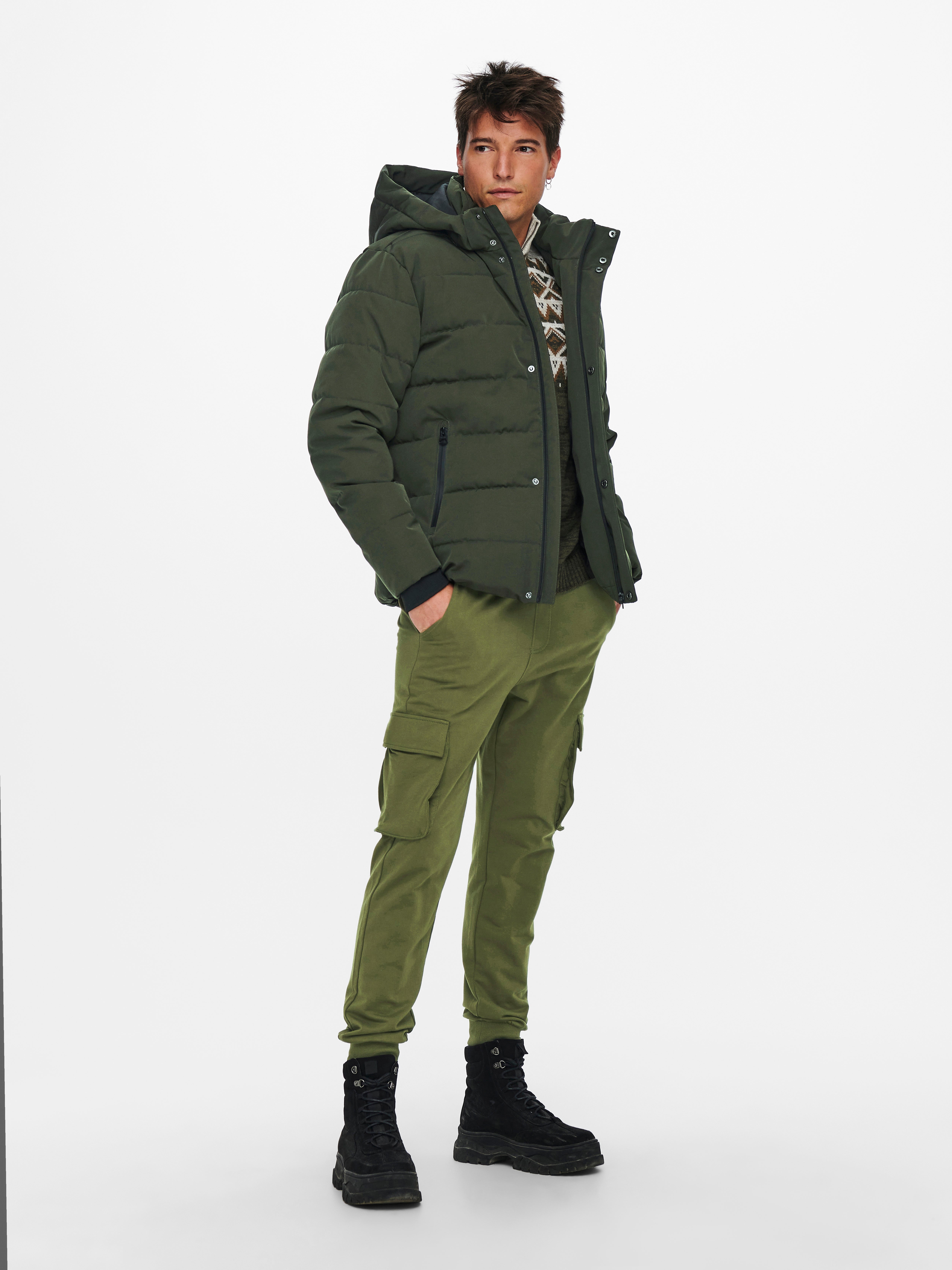ONSCAYSON Puffer jacket | Dark Grey | ONLY & SONS®