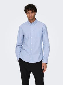 ONLY & SONS Slim fit Button down-kraag Overhemd -Cashmere Blue - 22019669