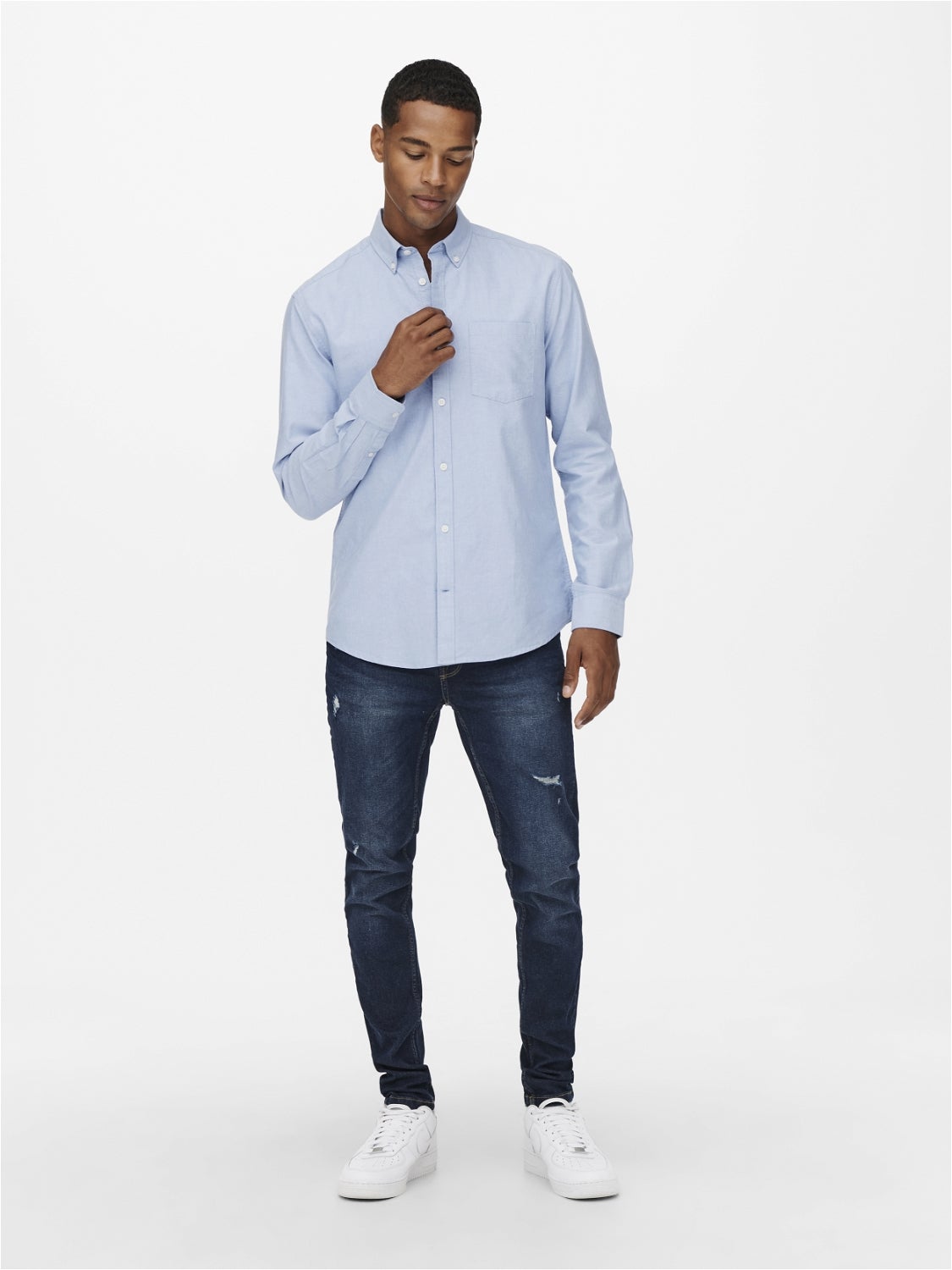 Baby blue oxford shirt online