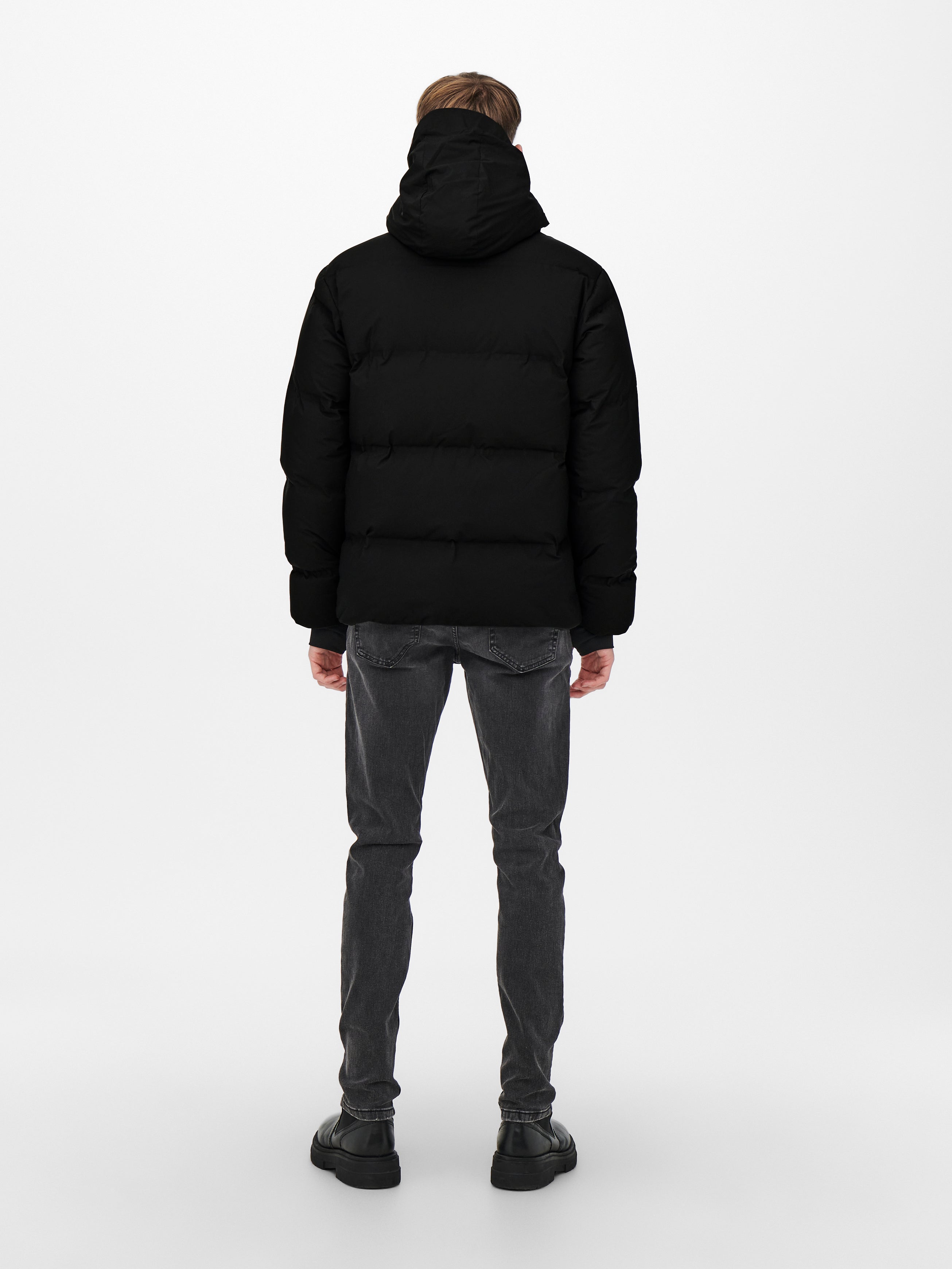 ジャケット・アウター nagonstans padded coat Black m ONSCAYSON Puffer jacket | Black | ONLY & SONS®