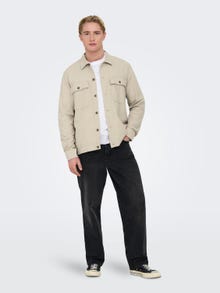 ONLY & SONS Relaxed Fit Shirt collar Shirt -Silver Lining - 22019758