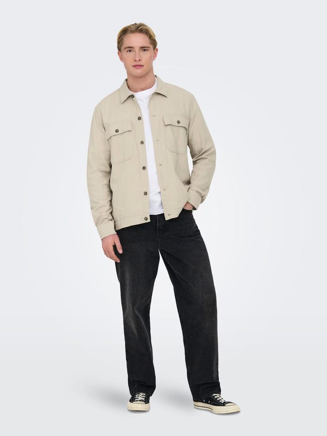 ONLY & SONS relaxed fit skjorte - 22019758